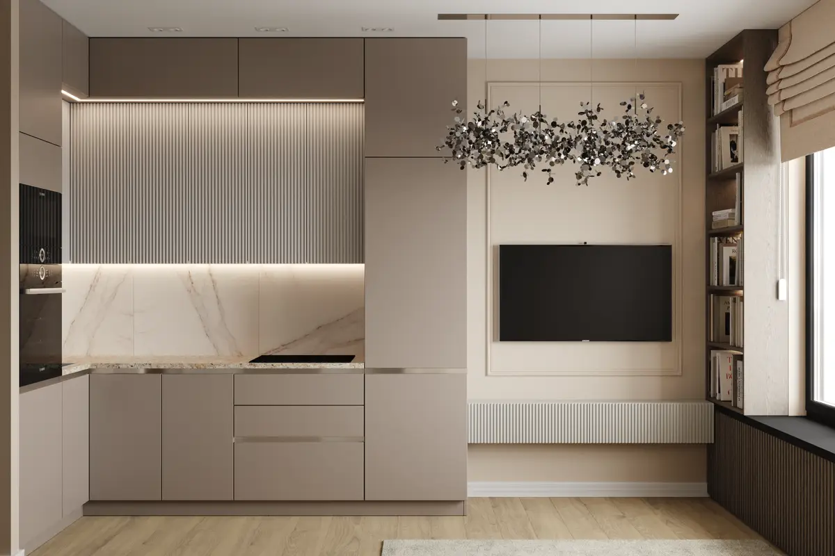 Design af 36 m² lejlighed: Smart indretning uden trang følelse