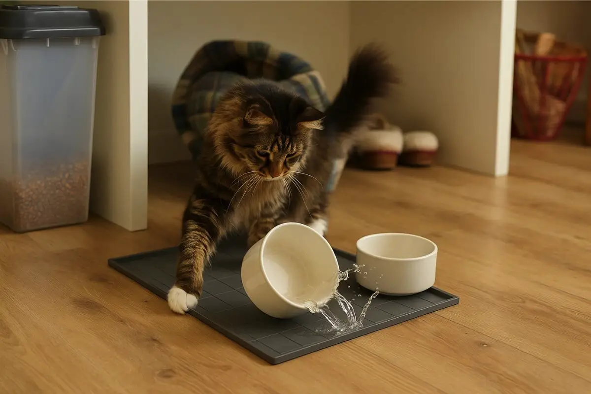 Hvorfor vælter katten vandskålen? 5 almindelige årsager ifølge dyrlæger
