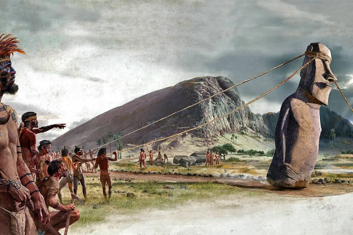 Mysteriet om Påskeøens statuer løst: Sådan "gik" moai-giganterne