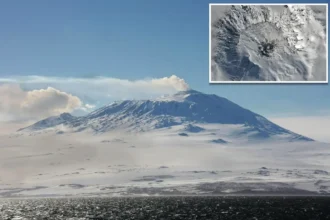 Denne vulkan i Antarktis smider guldkrystaller ud
