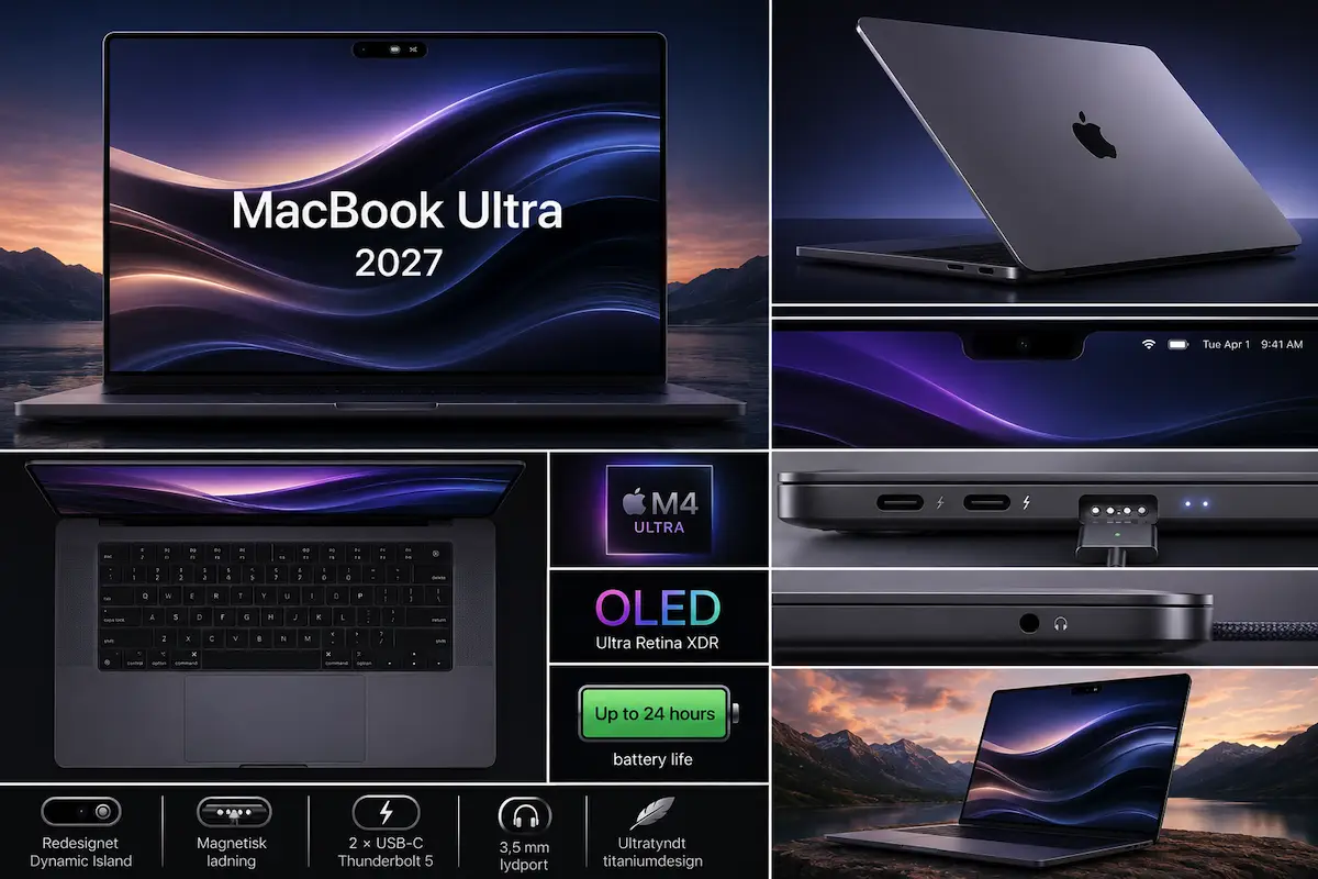 Nye læk afslører MacBook Ultra med helt nyt design i 2027