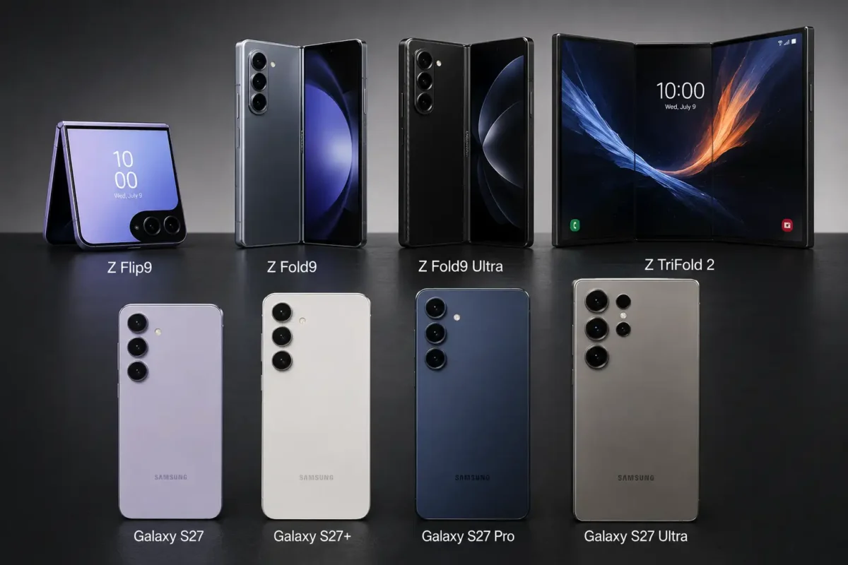Samsung kan lancere otte nye topmobiler i 2027 – her er alle modellerne