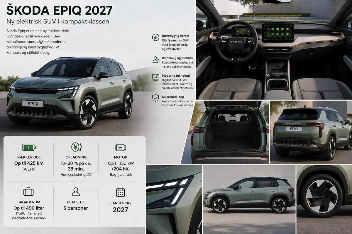 Škoda lancerer fem store modelnyheder i 2027