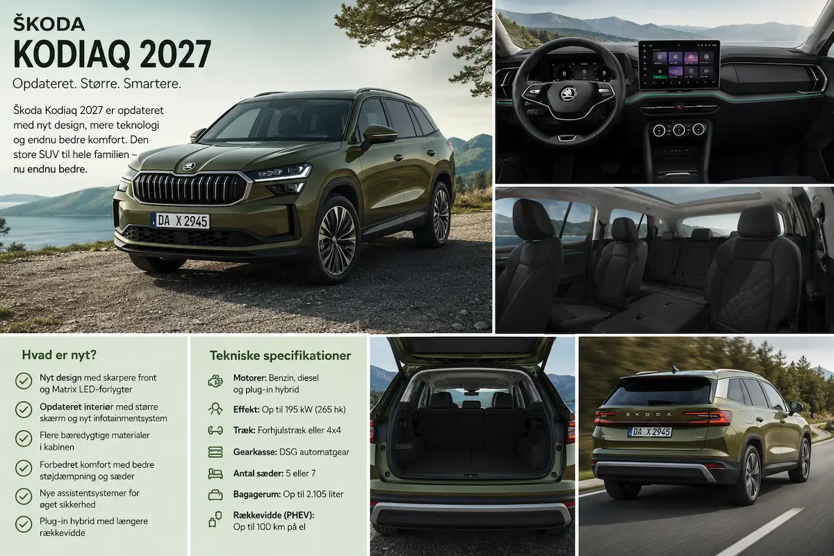 Škoda lancerer fem store modelnyheder i 2027