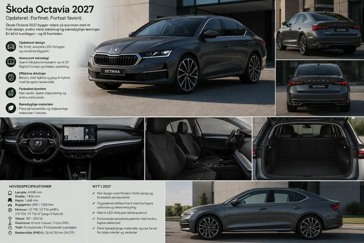 Škoda lancerer fem store modelnyheder i 2027