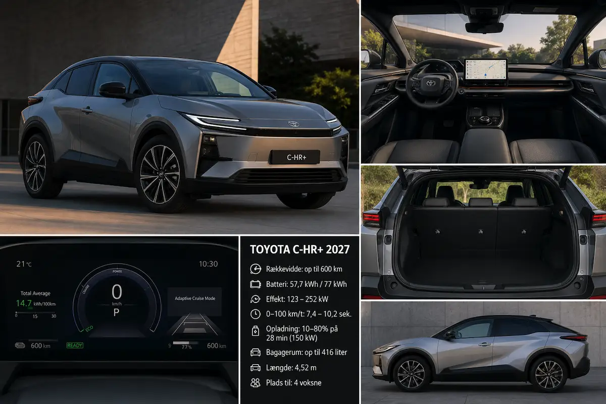 Toyota lancerer 7 nye modeller i Danmark i starten af 2027