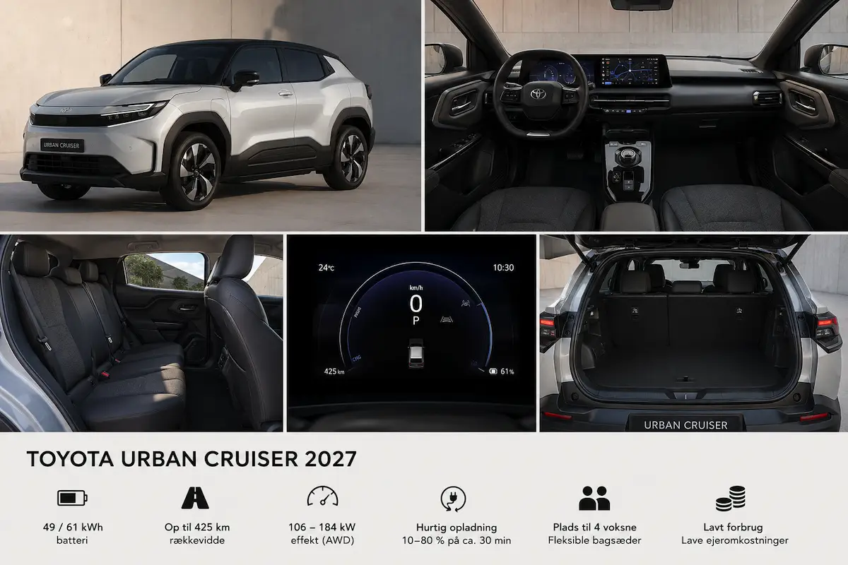 Toyota lancerer 7 nye modeller i Danmark i starten af 2027