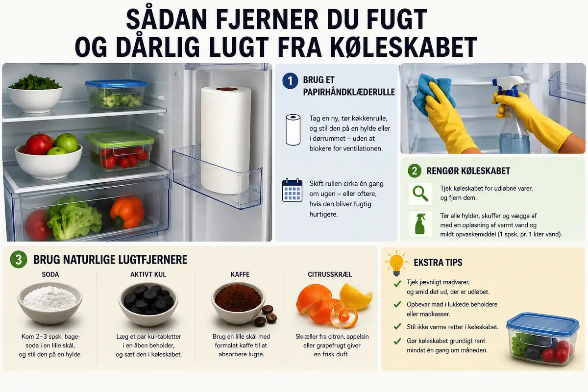 Det lyder mærkeligt, men dette trick med toiletpapir kan hjælpe i køleskabet