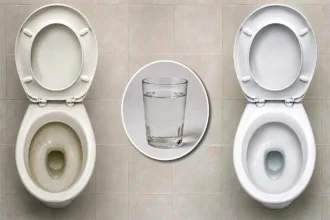 Om aftenen hælder jeg opløsning i toilettet. Om morgenen er belægningen væk