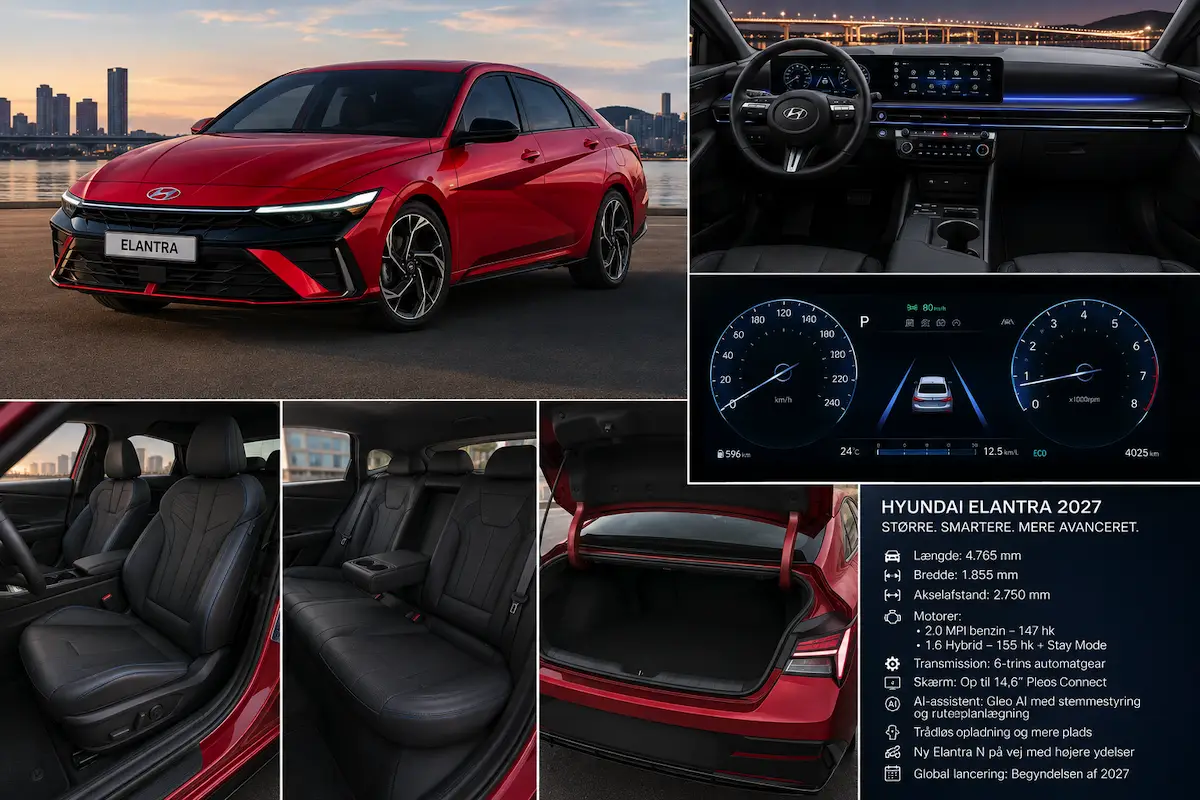 Hyundai lancerer 3 helt nye biler i Danmark i 2027