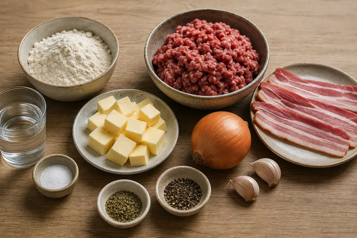Kødtærte med bacon og ost: Den klassiske danske opskrift